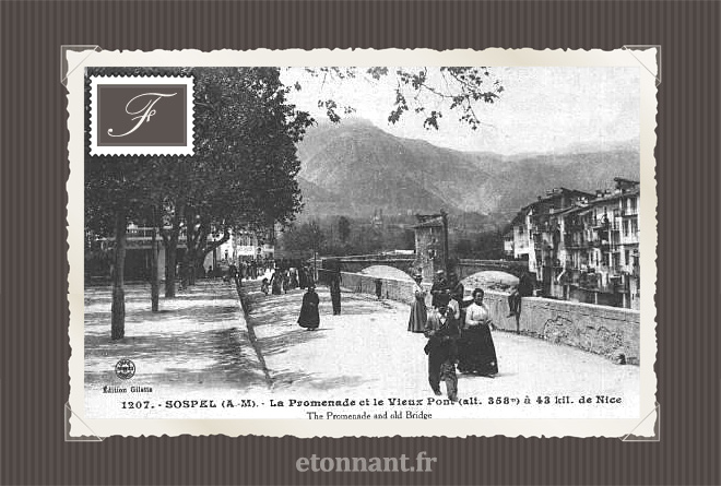 Carte postale ancienne : Sospel
