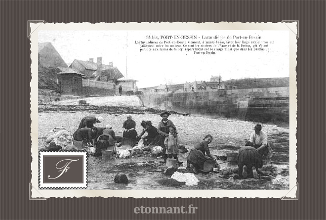 Carte postale ancienne : Port-en-Bessin-Huppain