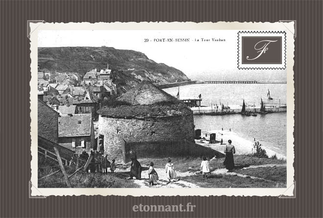 Carte postale ancienne : Port-en-Bessin-Huppain