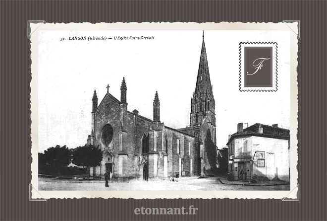 Carte postale ancienne de Langon (33 Gironde)