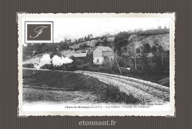 Carte postale ancienne : Bain-de-Bretagne