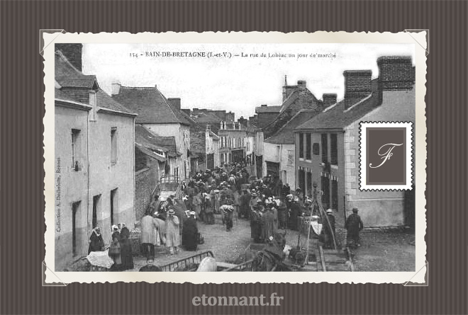Carte postale ancienne : Bain-de-Bretagne