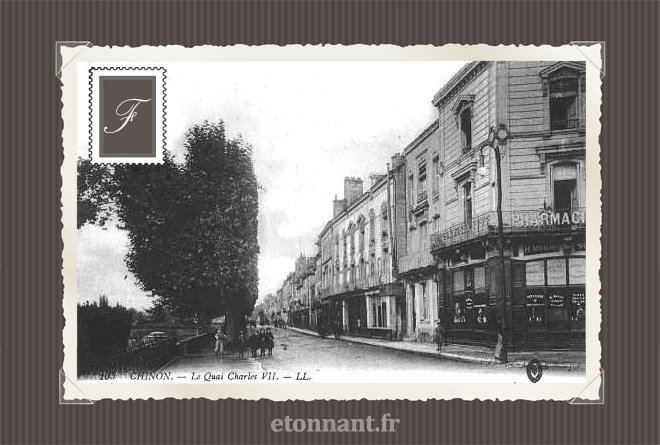 Carte postale ancienne de Chinon (37 Indre et Loire)