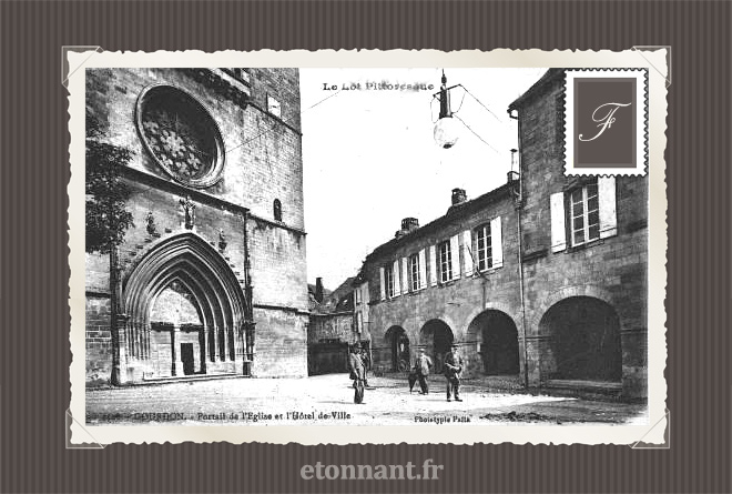 Carte postale ancienne de Gourdon (46 Lot)