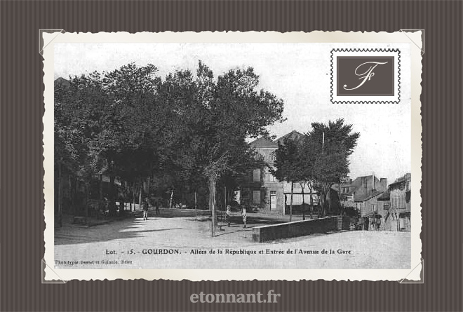 Carte postale ancienne de Gourdon (46 Lot)