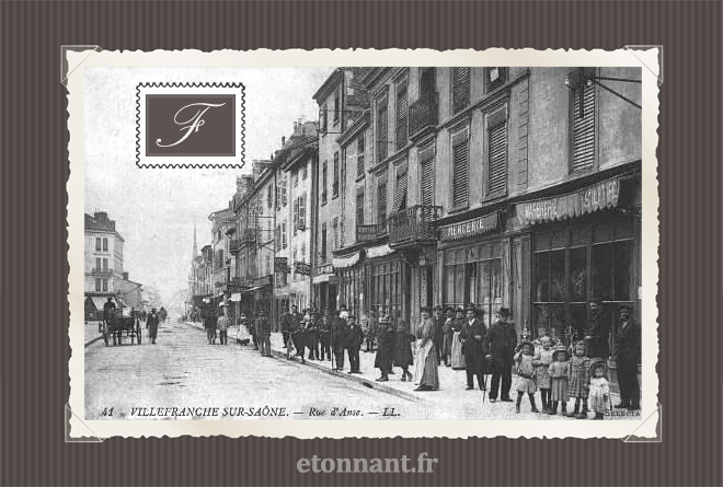 Carte postale ancienne de Villefranche-sur-Saône (69 Rhône)