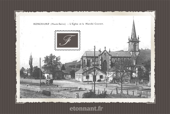 Carte postale ancienne : Ronchamp
