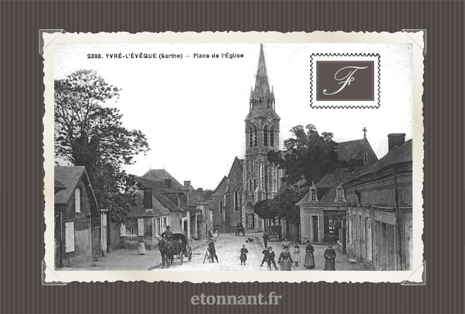 Carte postale ancienne : Yvré-l'Évêque