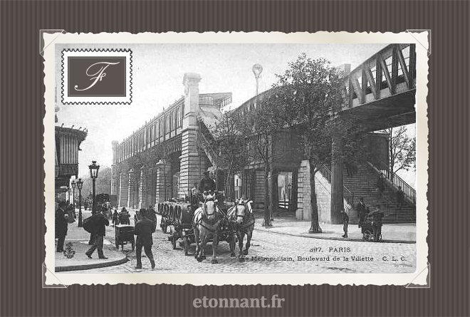 Carte postale ancienne de Paris (19ème arrondissement)
