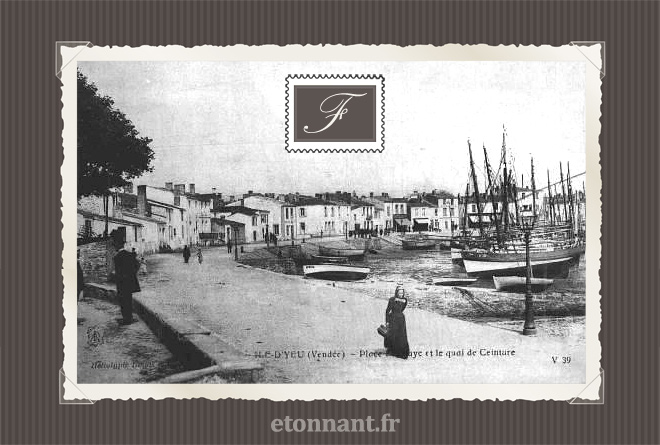 Carte postale ancienne : Île d'Yeu