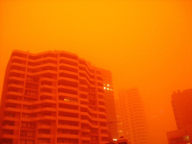 tempête de sable rouge à sydney