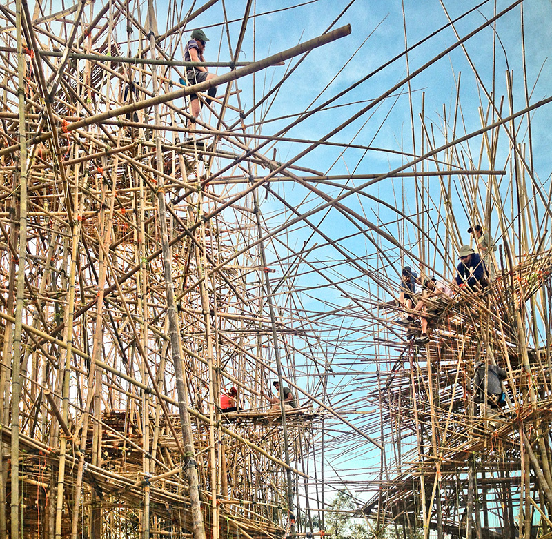 construction en bambou