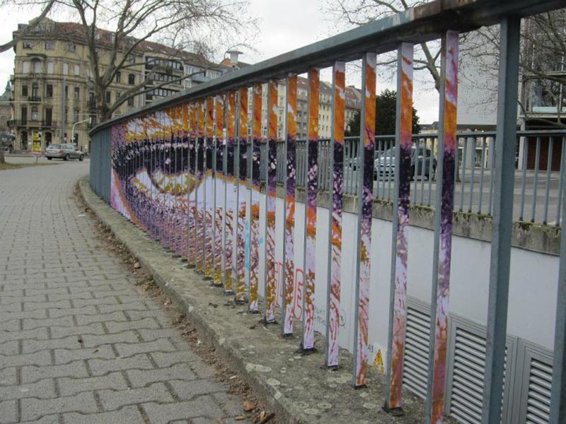 Street Art sur ​​des barrières