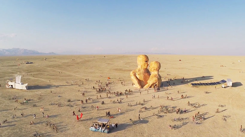 Burning Man 2014 vu du ciel avec un drone