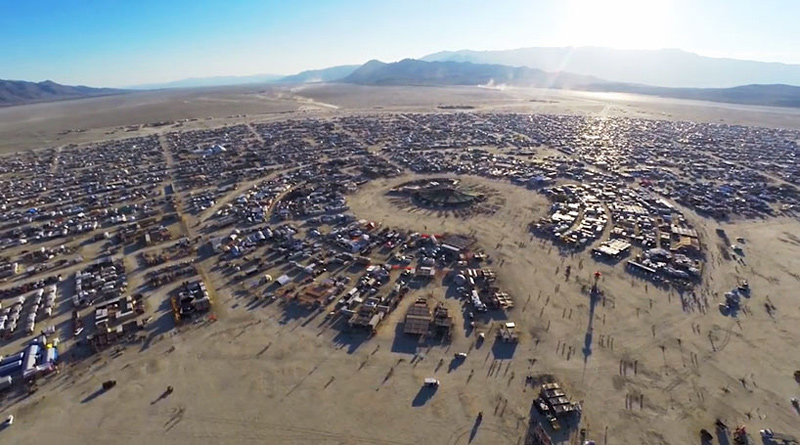 Burning Man 2014 vu du ciel avec un drone