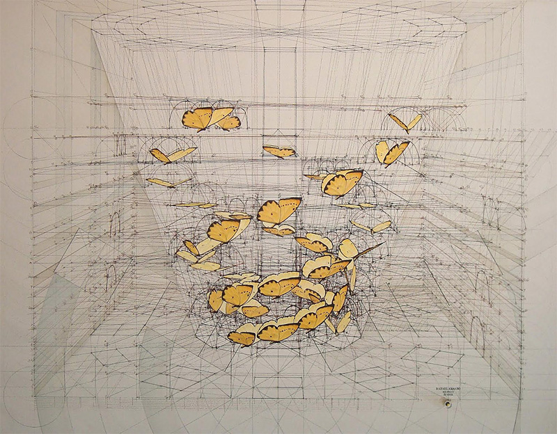 L'architecture de la vie dessinée au crayon par Rafael Araujo