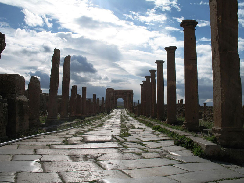 Ancienne route romaine en Afrique du Nord