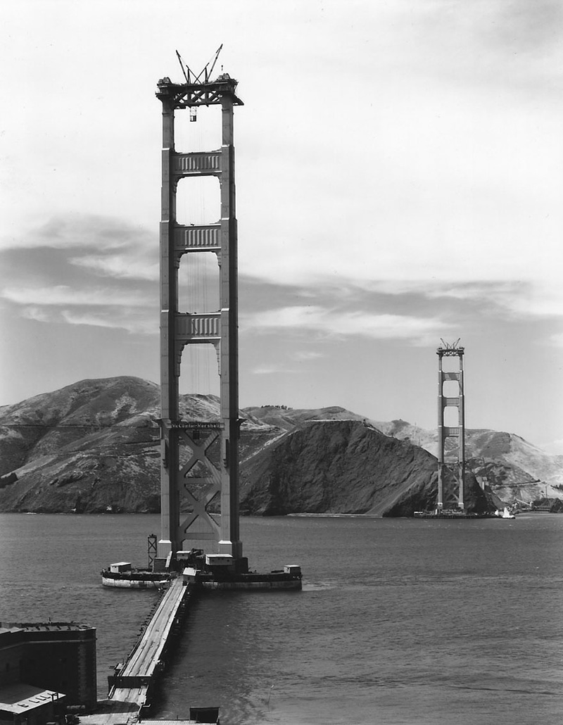 Construction du Golden Gate Bridge de San Francisco