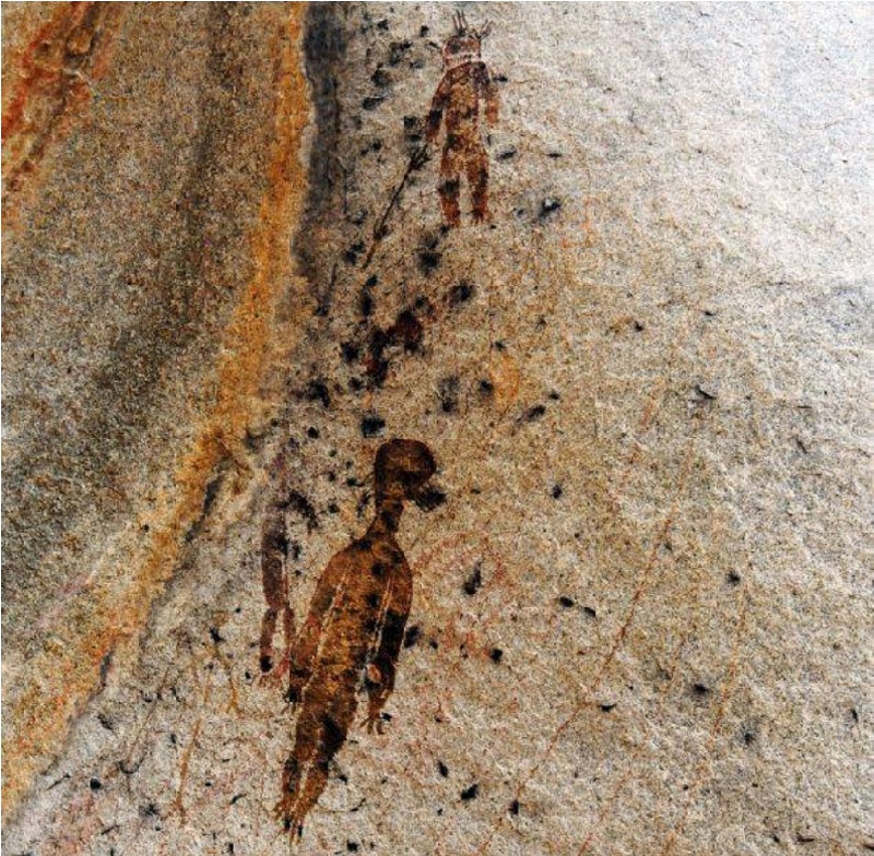 Peinture rupestre de 10.000 ans représentant des ovnis et extraterrestres à Chhattisgarh