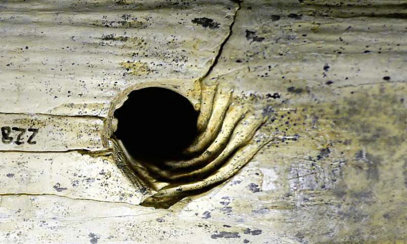 Outil à fabriquer de la corde, en ivoire de mammouth, trouvé dans la grotte de Hohle Fels