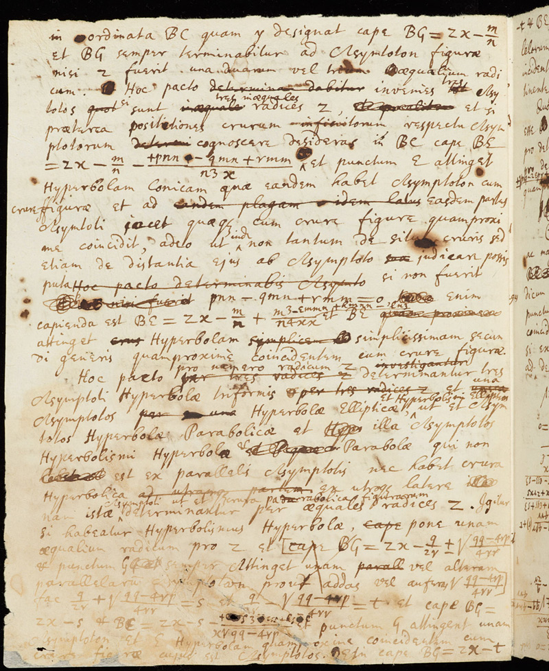 manuscrit d'Isaac Newton