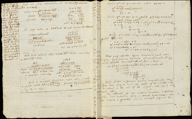 manuscrit d'Isaac Newton