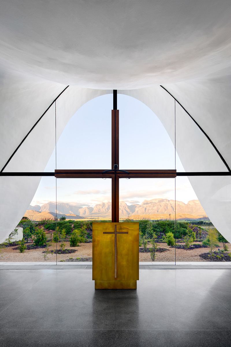 la chapelle Bosjes en Afrique du Sud