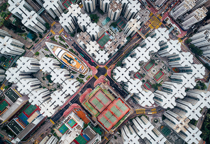 Hong Kong photographié par un drone