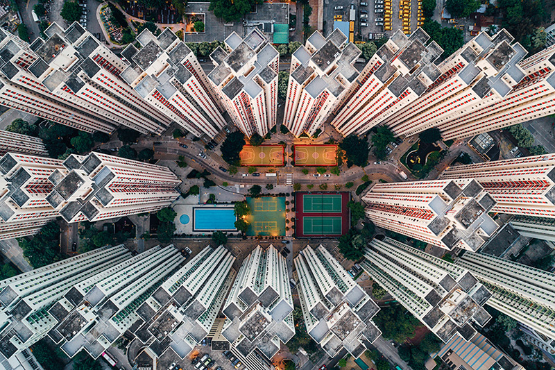 Hong Kong photographié par un drone