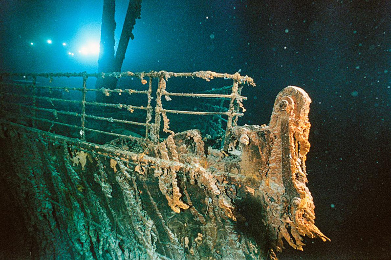 Proue de l'épave du Titanic
