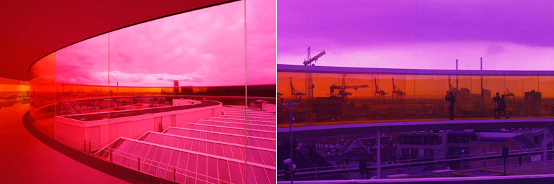 Promenade panoramique qui décline les couleurs de l'arc en ciel au Danemark