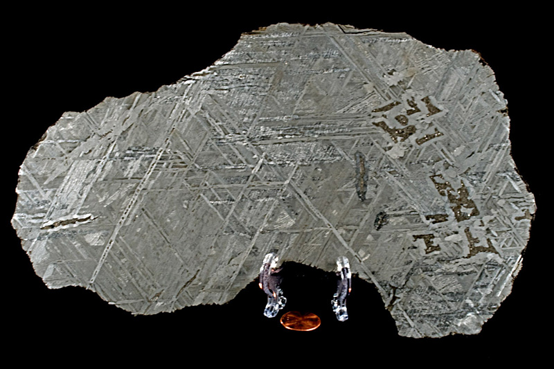 motifs à l'intérieur d'une météorite