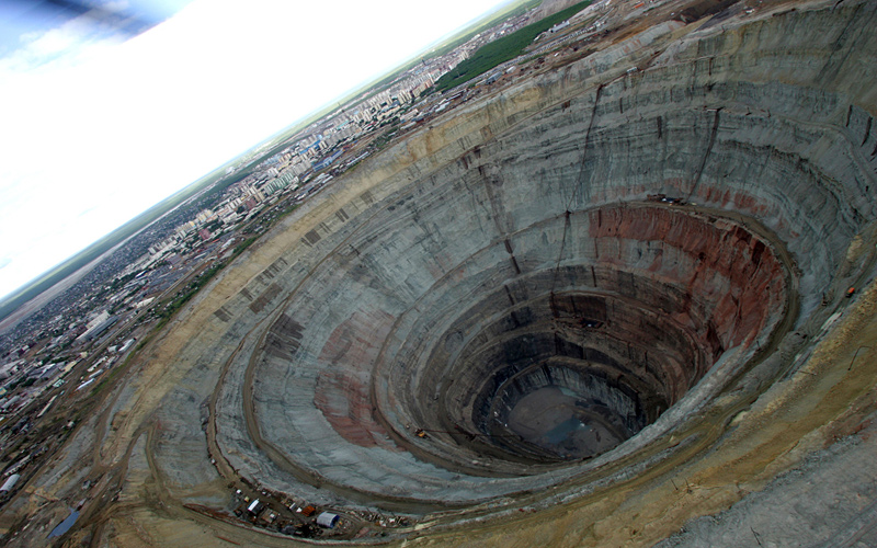 Mine de diamants d'Alrosa en Russie