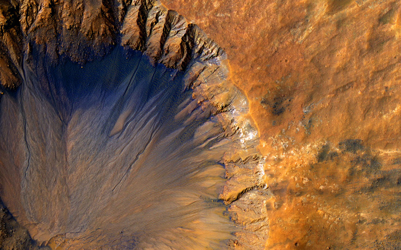 Cratère sur Mars